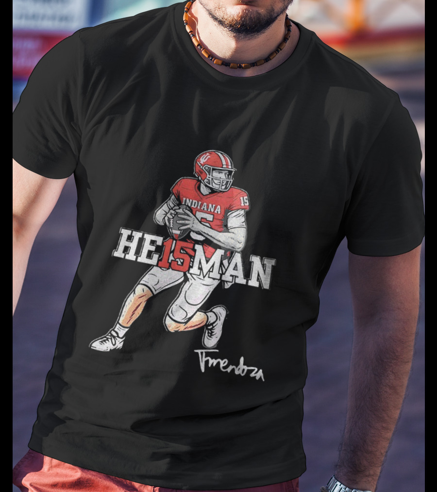 Indiana Hoosiers He15man Football Signature Player Sketch T-Shirt