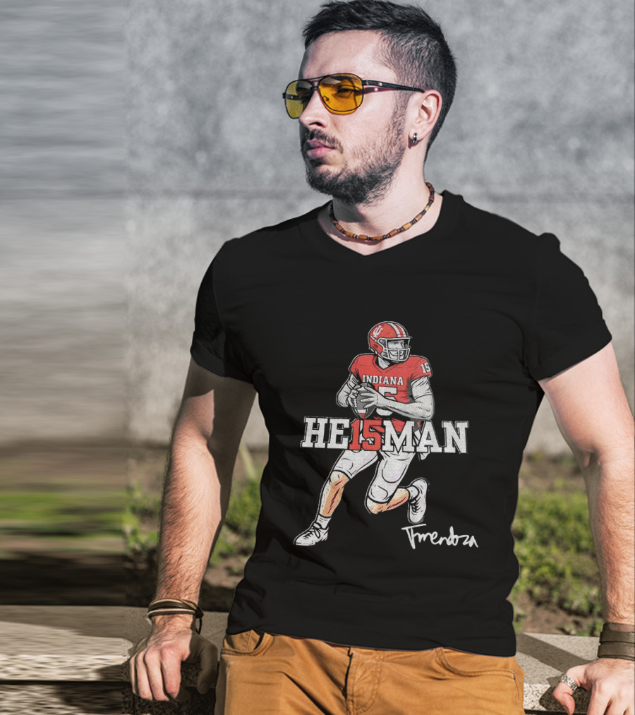 Indiana Hoosiers He15man Football Signature Player Sketch T-Shirt