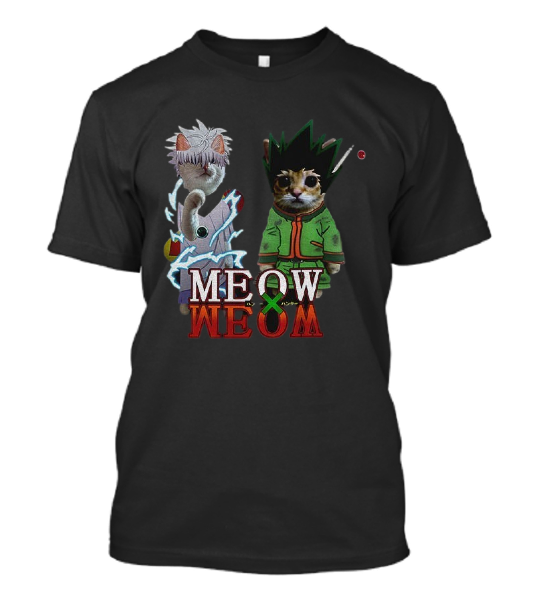 MeowxMeow HxH GonxKillua Cat Anime Parody T-Shirt