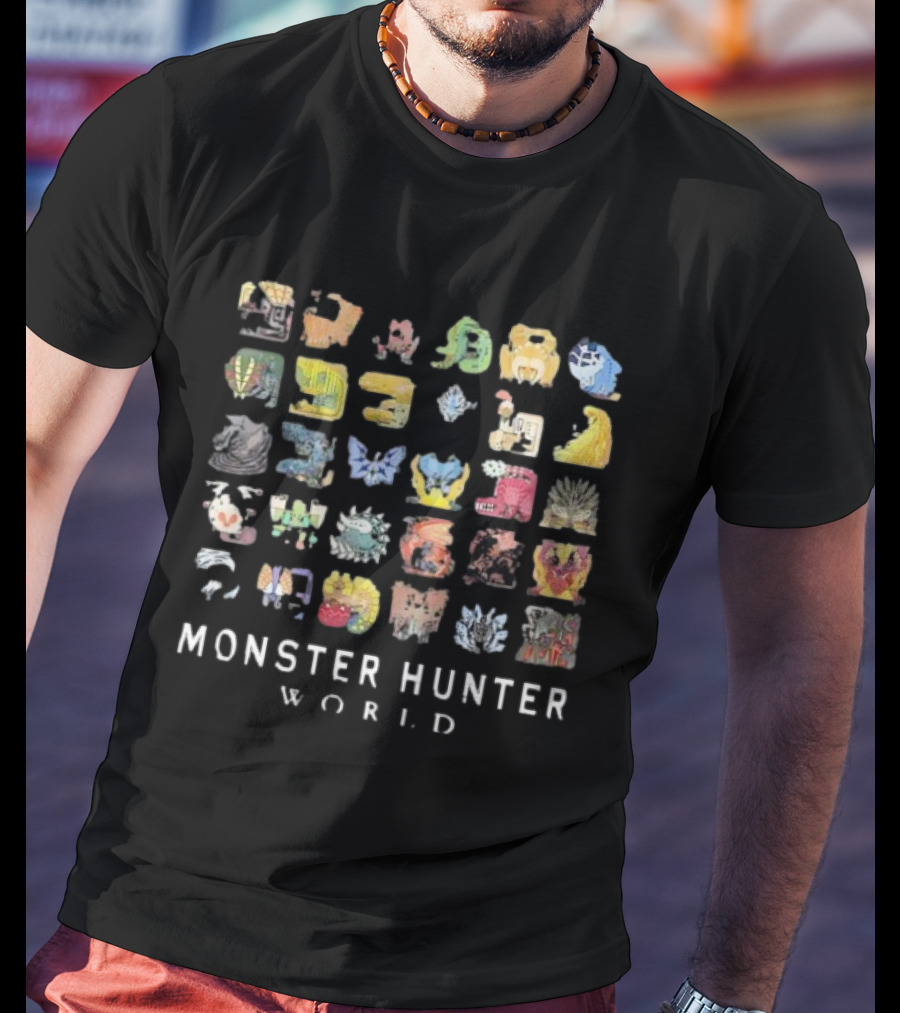 Monster Hunter World Icon Grid Collection T-Shirt