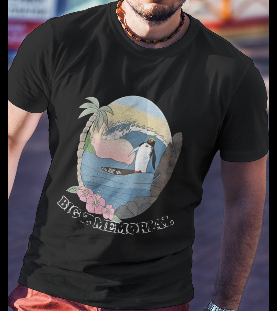 Big Z Memorial Surf's Up Penguin Wave Adventure T-Shirt