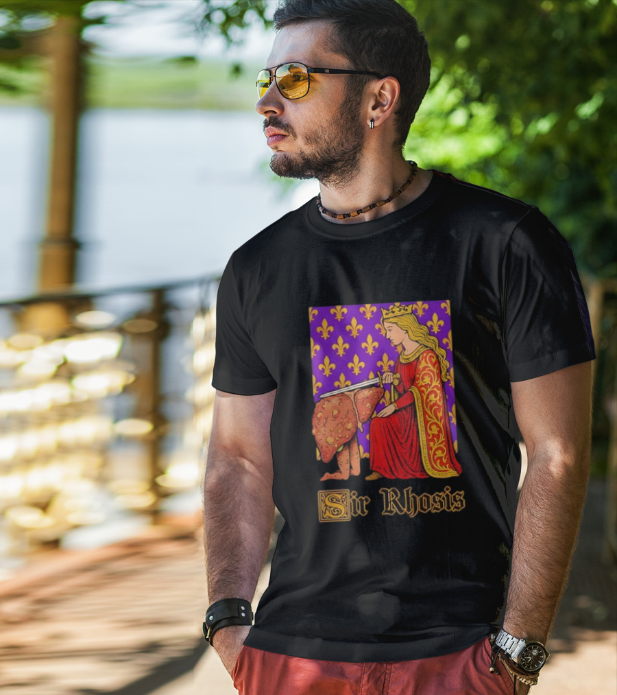 Sir Rhosis Regal Medieval Knight Humorous RuneScape Pun T-Shirt