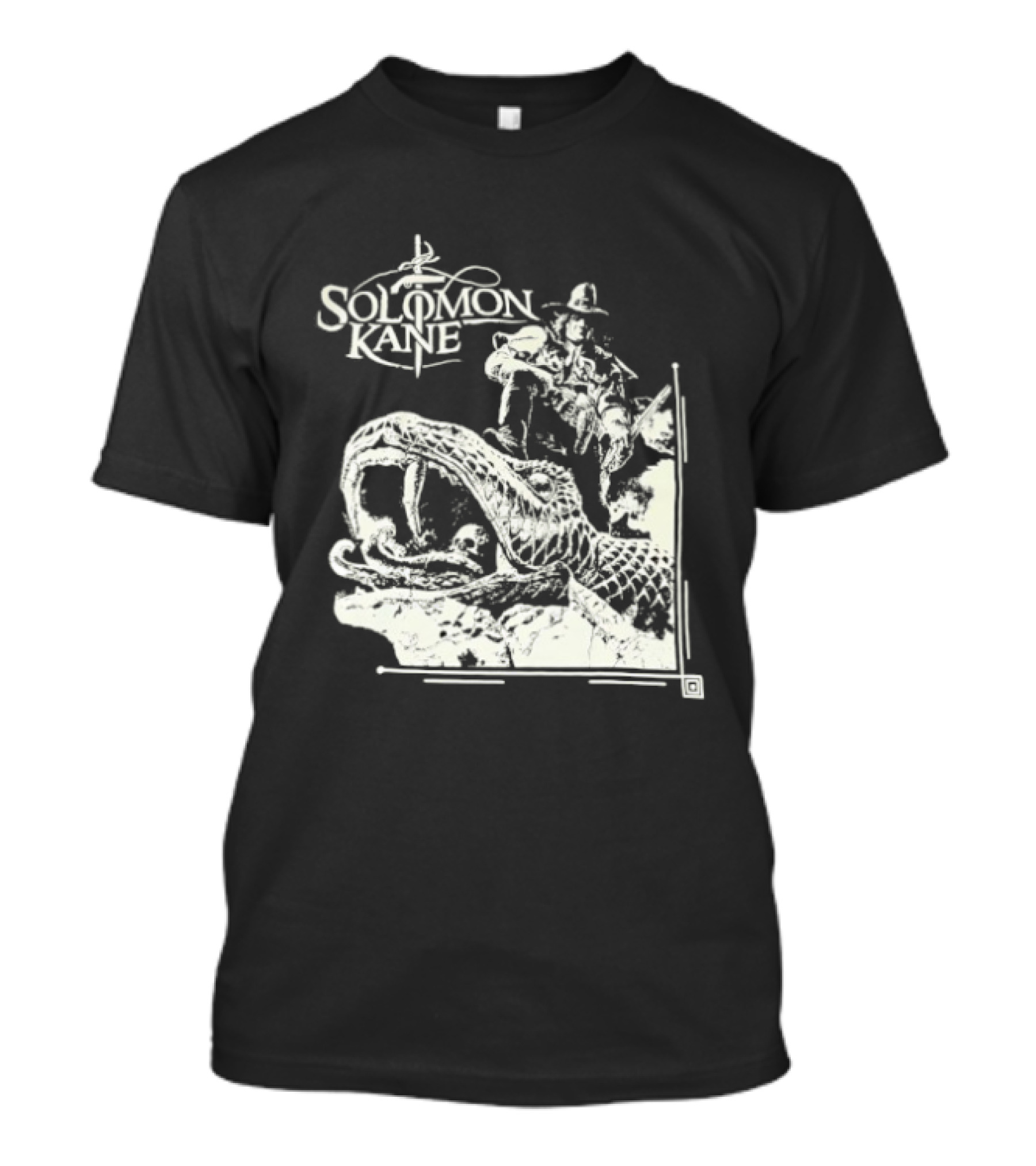 Solomon Kane The Serpent Ring Illustration With Adventure Scene T-Shirt