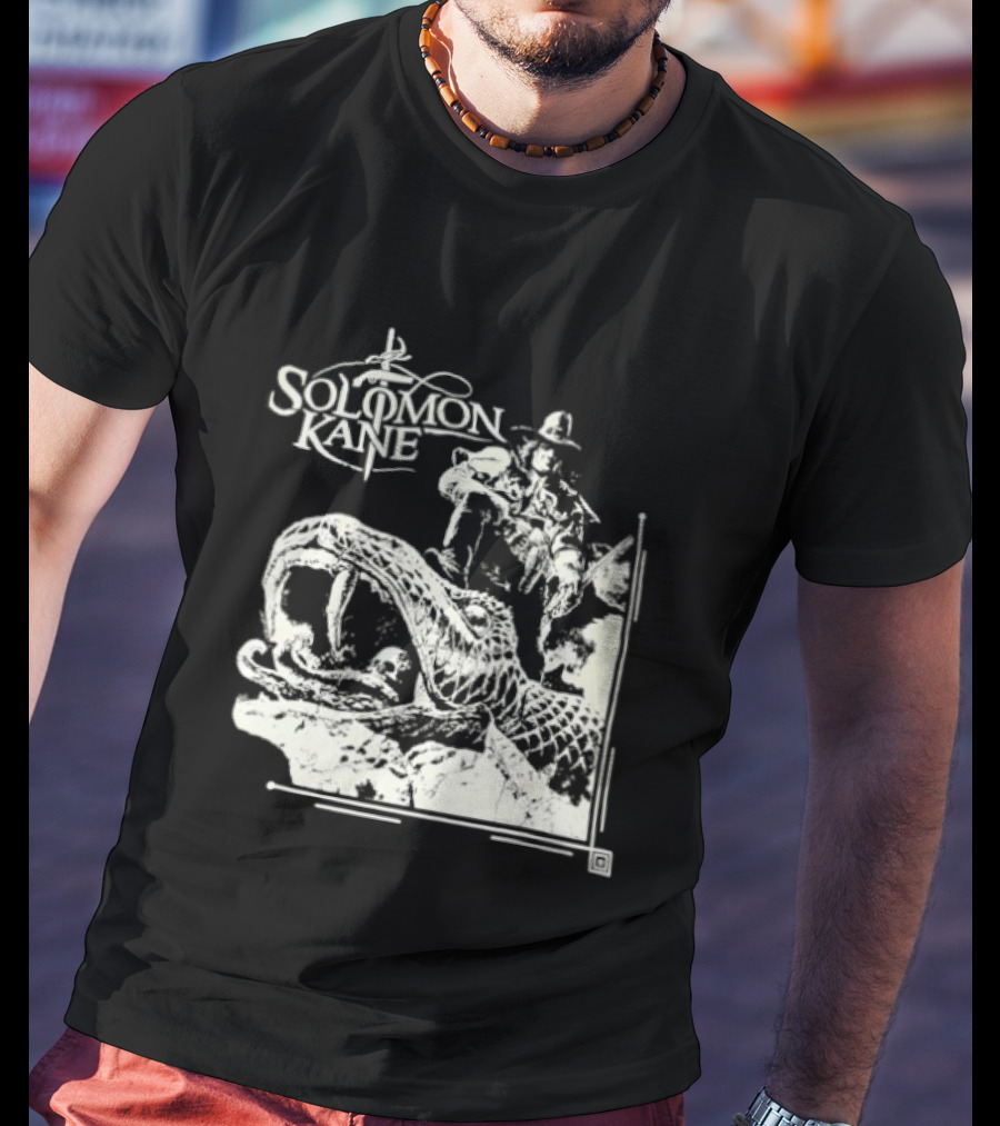 Solomon Kane The Serpent Ring Illustration With Adventure Scene T-Shirt