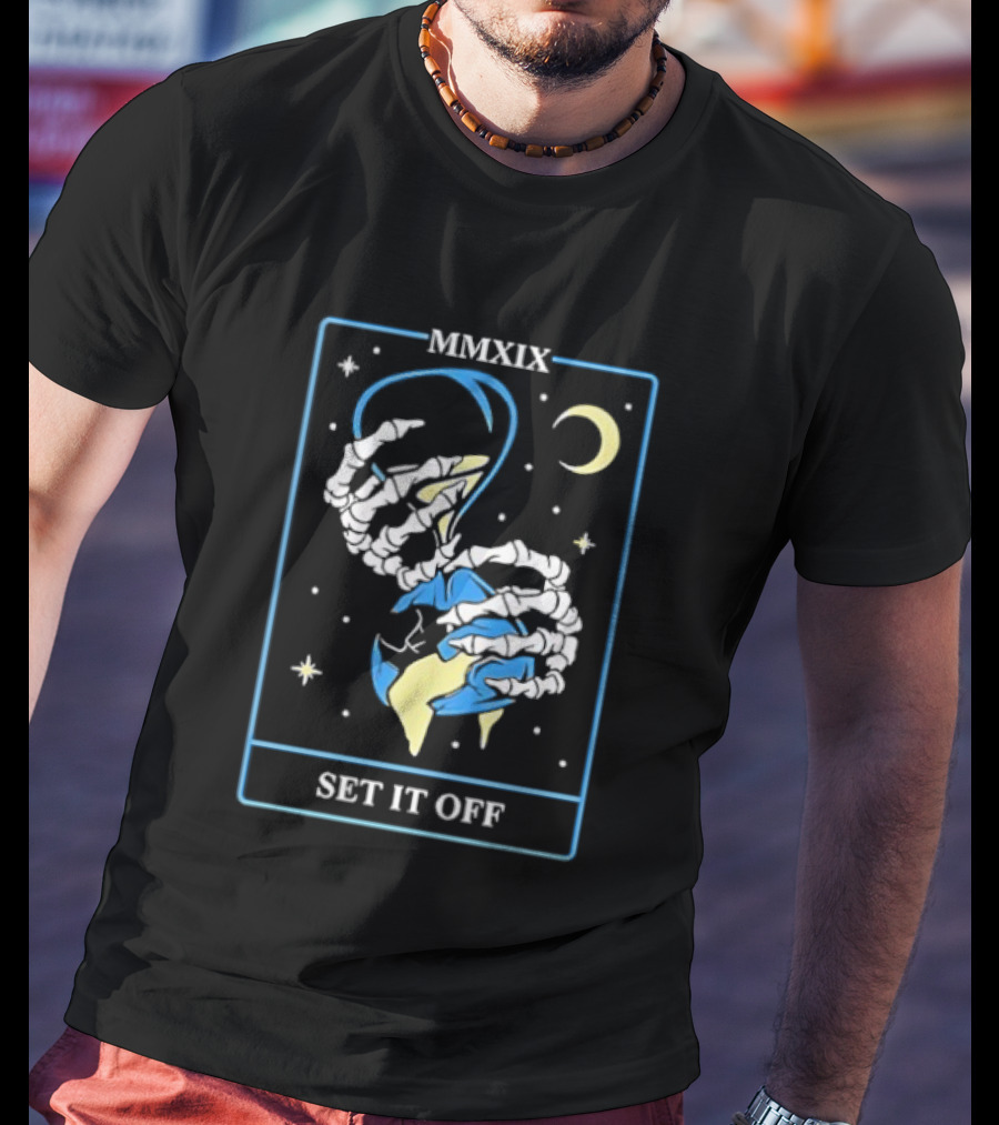 Set It Off Skeleton Hand MMXIX Moon And Stars T-Shirt