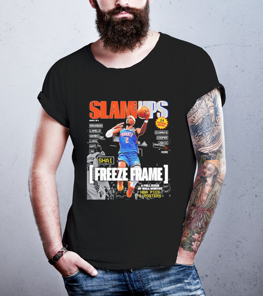 SLAM Ups Shai Gilgeous Alexander Freeze Frame Thunder NBA Picks S T-Shirt
