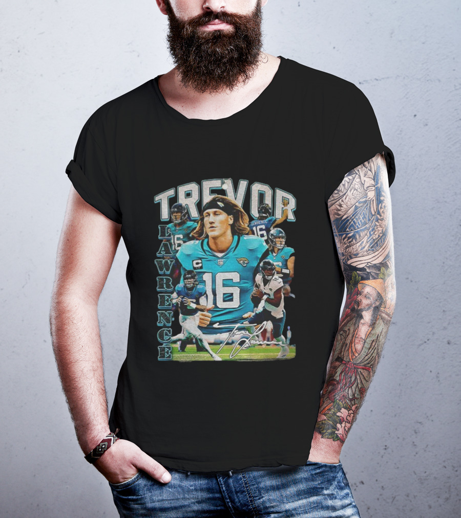 Trevor Lawrence 16 Jacksonville Jaguars Football Vintage T-Shirt