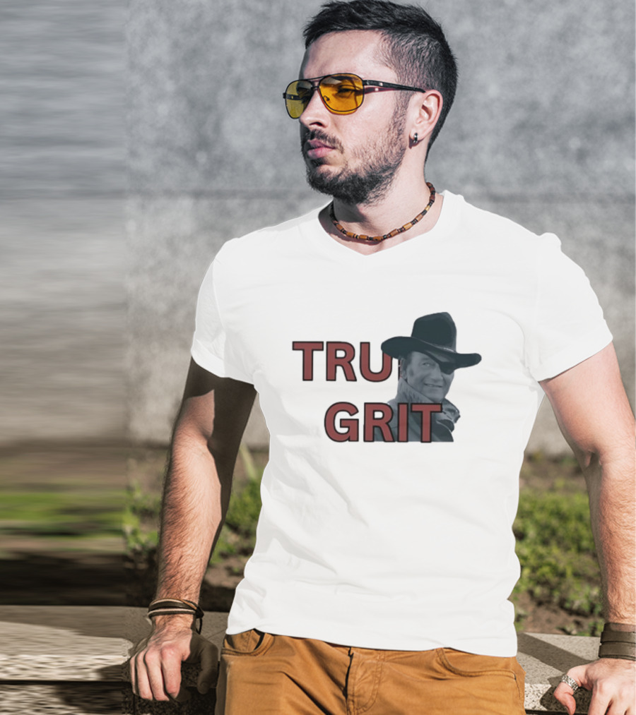 True Grit Marshal Reuben J. Cogburn Cowboy Movie Icon T-Shirt
