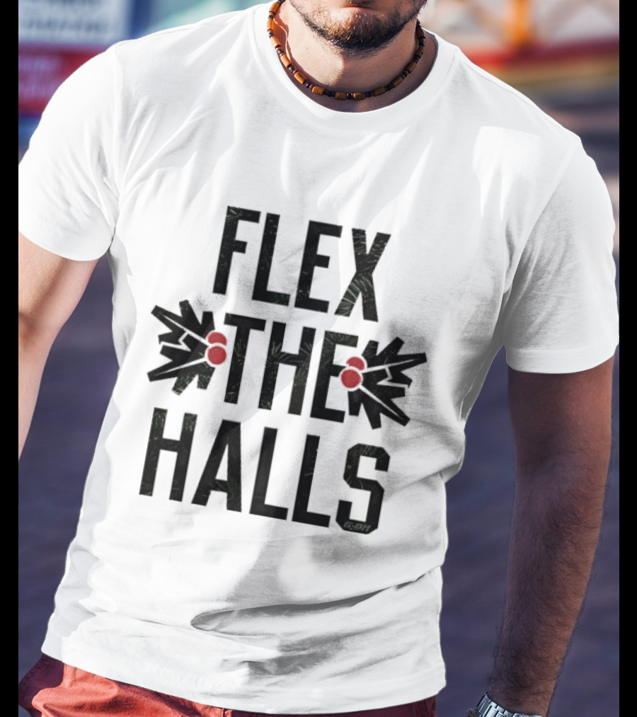 Flex The Halls Boxing Gloves Holiday Fun T-Shirt