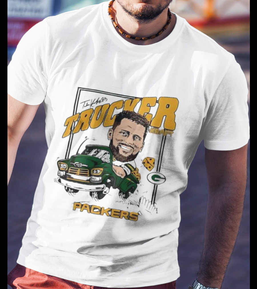 Green Bay Packers Trucker Kraft Cartoon Graphic T-Shirt