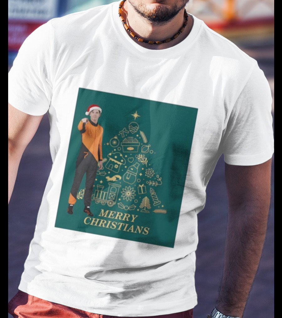 Christian Lundgaard Merry Christians Formula 1 Christmas Green T-Shirt