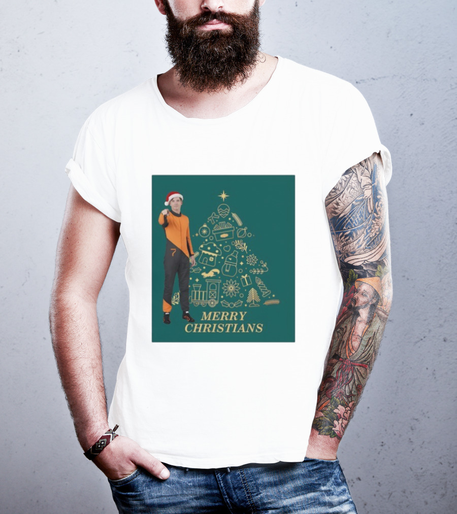 Christian Lundgaard Merry Christians Formula 1 Christmas Green T-Shirt