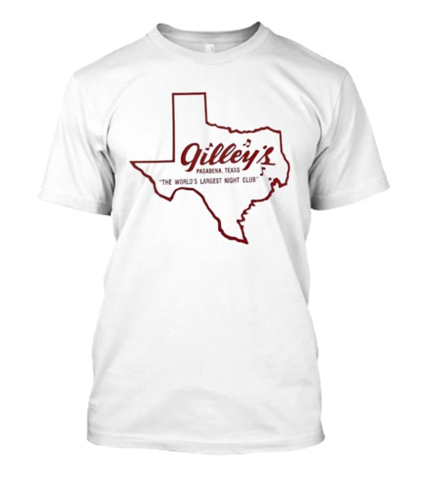Gilley’s Pasadena Texas The World’s Largest Night Club Map Outline T-Shirt