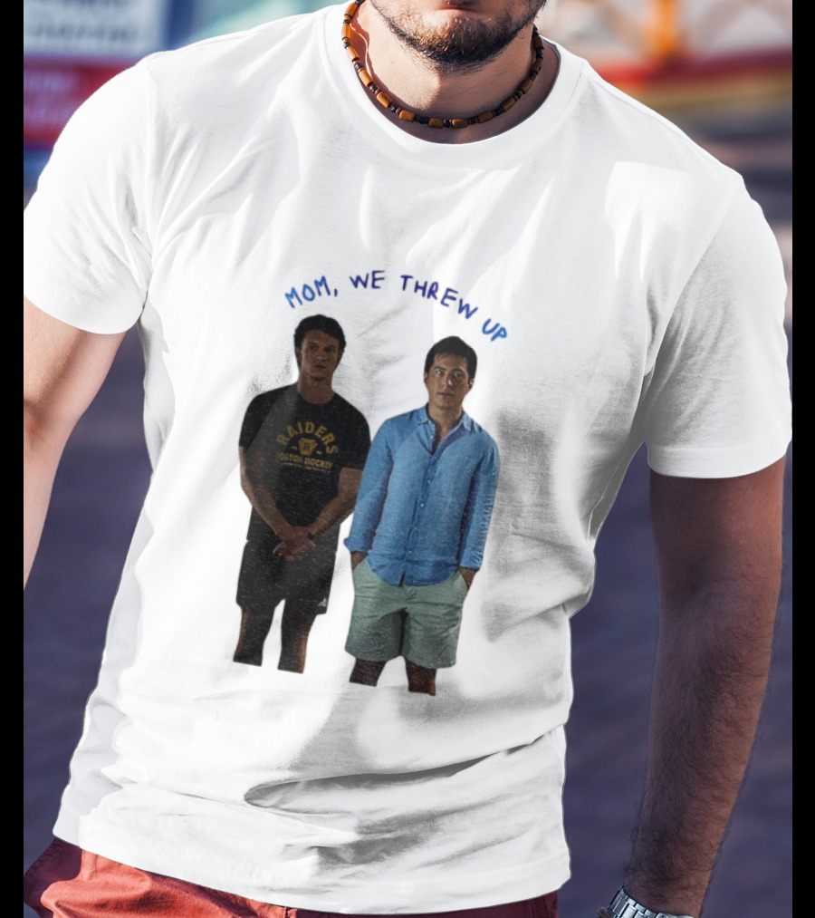 Mom We Threw Up Raiders Boston Hockey Heated Rivalry T-Shirt