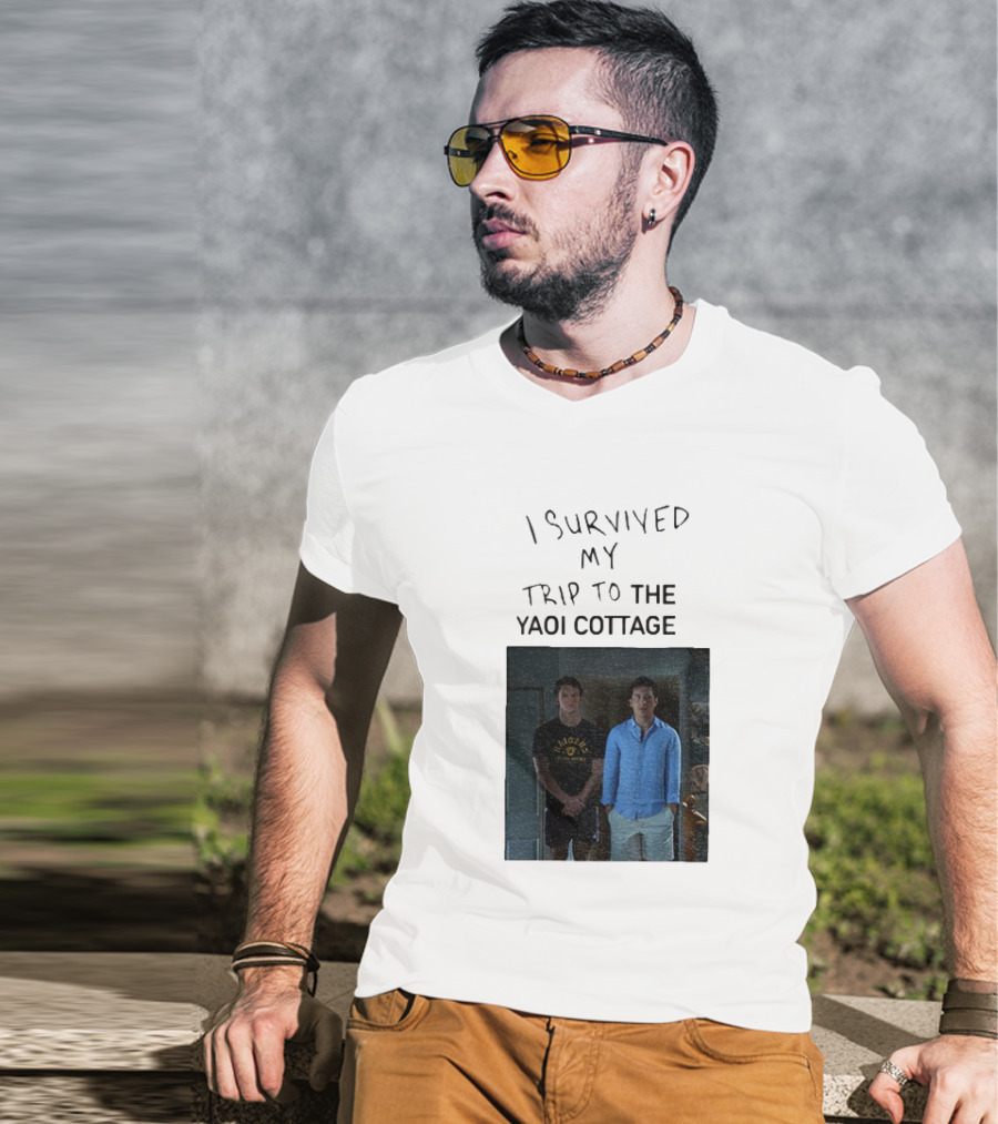 I Survived My Trip To The Yaoi Cottage Heated Rivalry Cottagecore LGBTQ+ Comedy Series T-Shirt