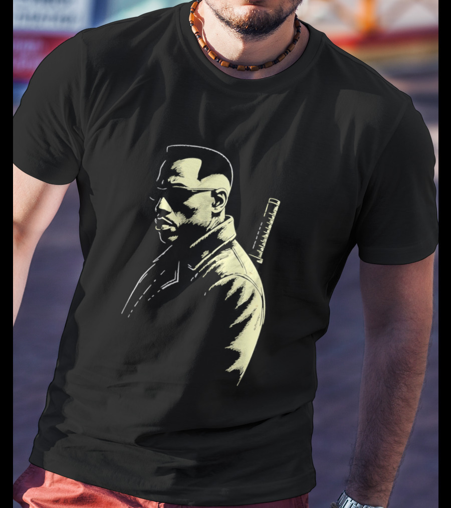 Blade Wesley Snipes Vampire Hunter Classic Samurai Sword T-Shirt