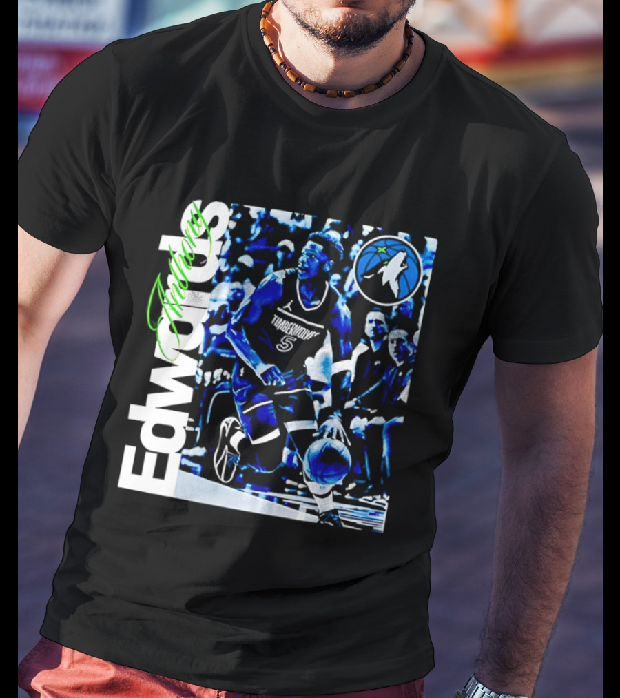 Edwards Timberwolves Basketball Retro Anthony T-Shirt
