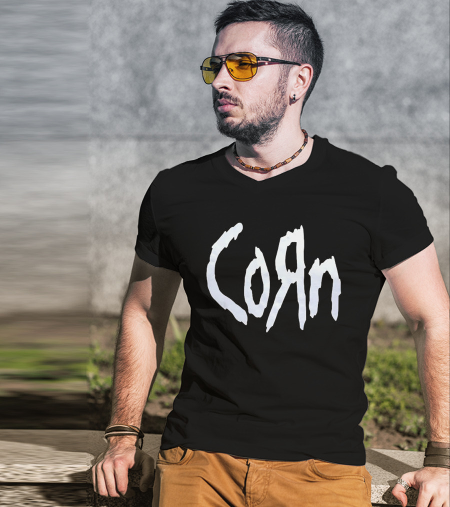 Corn Style Korn Band Font T-Shirt