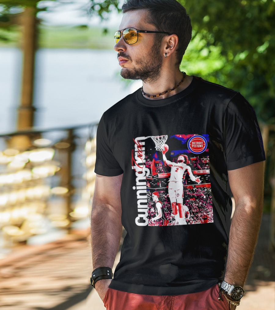 Cade Cunningham Dunking Detroit Pistons Basketball T-Shirt