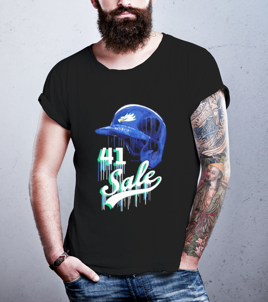 Chris Sale 41 Florida Gulf Coast Eagles Baseball Helmet T-Shirt