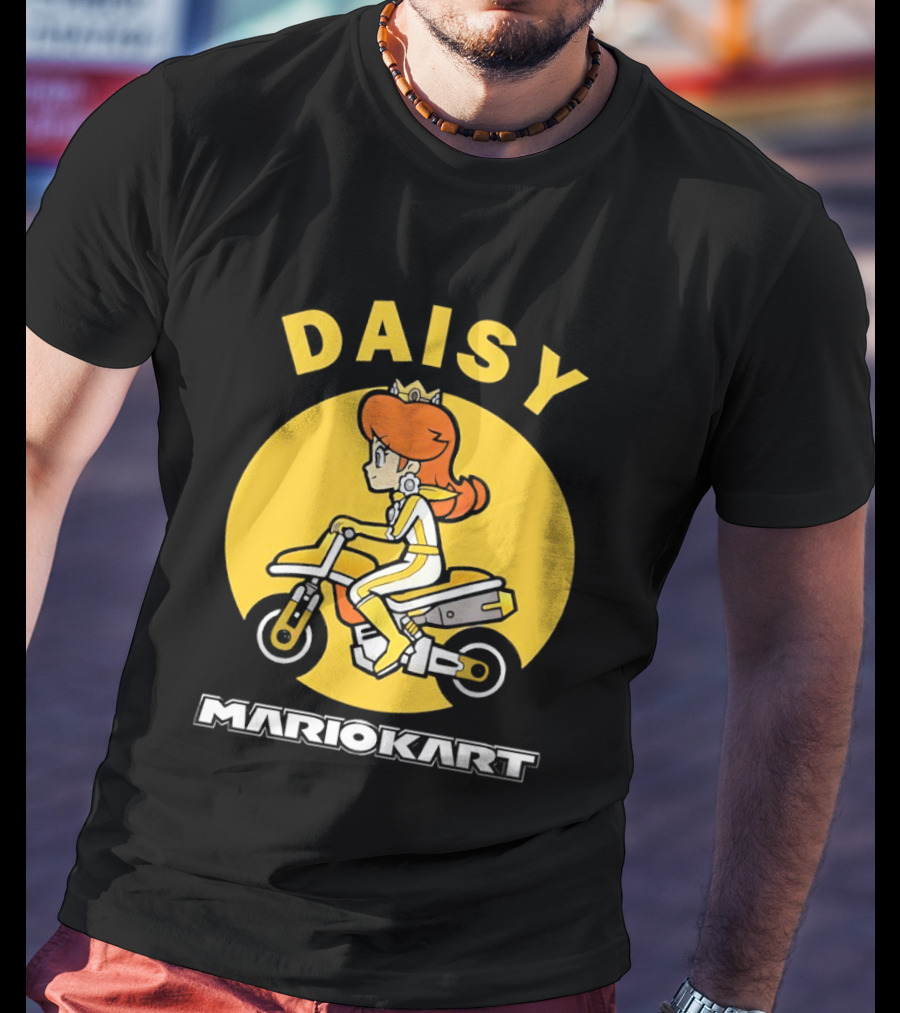 Daisy Mario Kart Motorcycle Rider T-Shirt