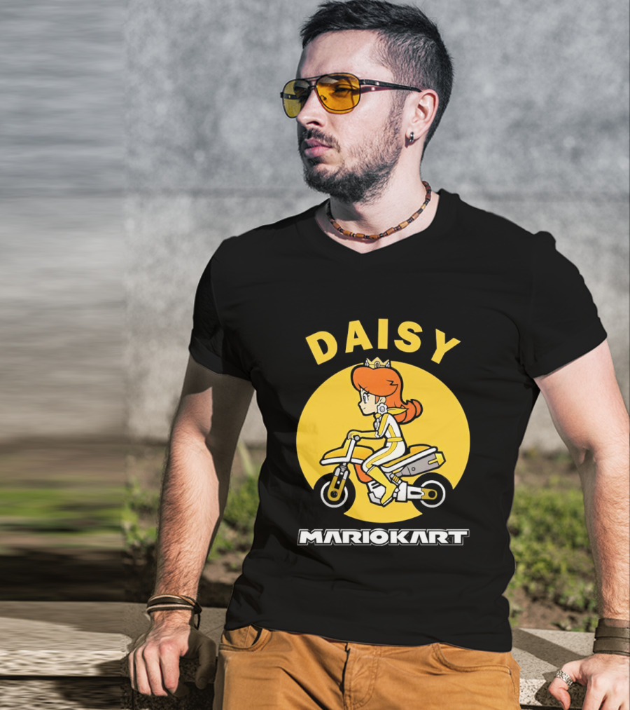 Daisy Mario Kart Motorcycle Rider T-Shirt