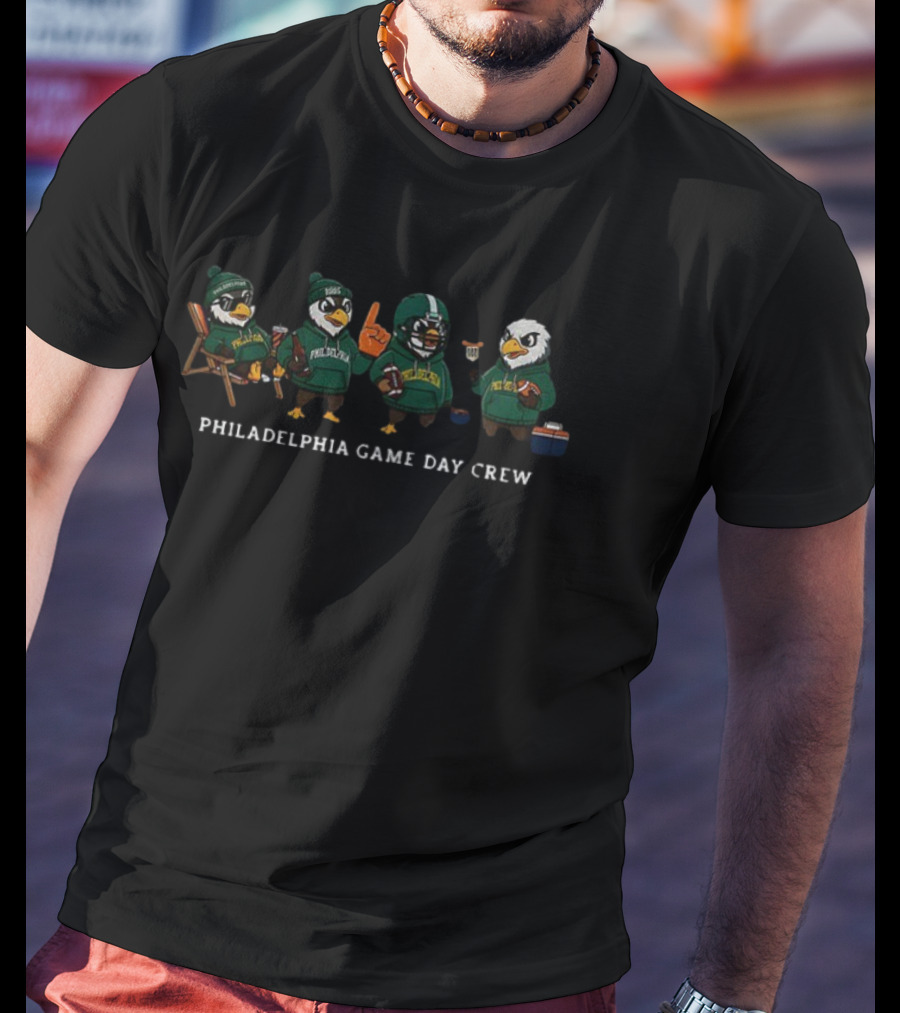 Bird Gang Philly Philadelphia Eagles Football Game Day Crew T-Shirt