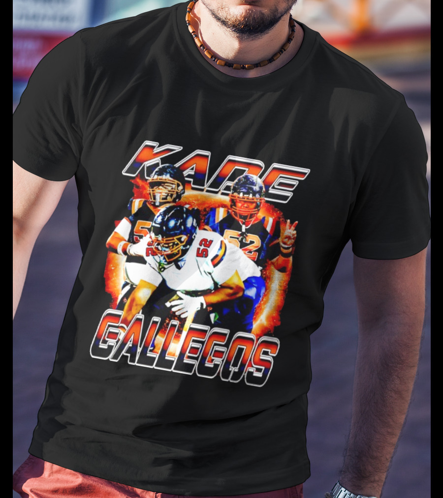 Kade Gallegos 52 Chicago Bears Football T-Shirt