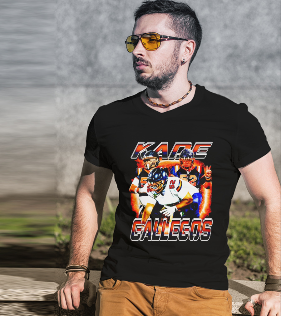 Kade Gallegos 52 Chicago Bears Football T-Shirt