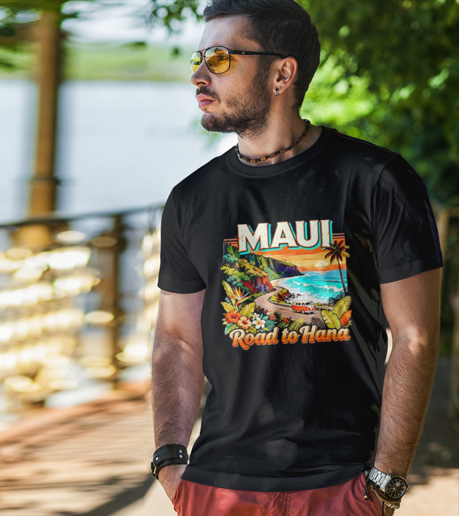 Maui Scenic Road To Hana Hawaii Tropical Adventure T-Shirt