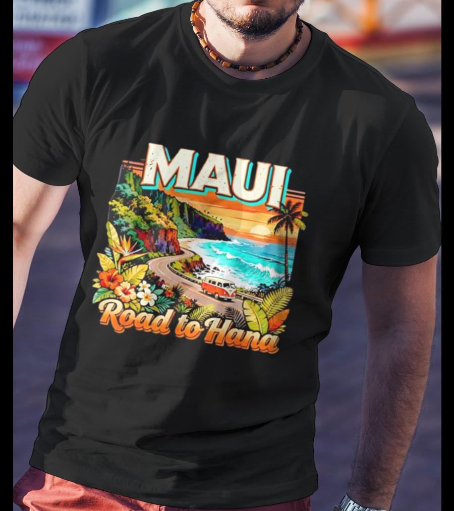 Maui Scenic Road To Hana Hawaii Tropical Adventure T-Shirt