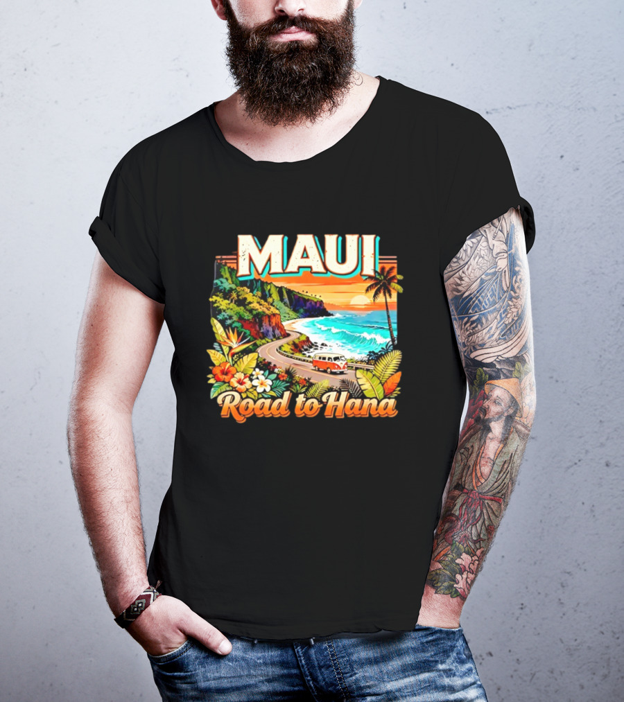 Maui Scenic Road To Hana Hawaii Tropical Adventure T-Shirt