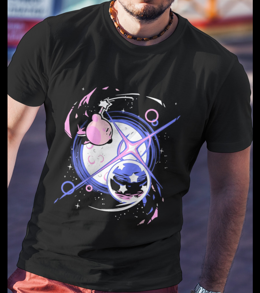 Kirby Celestial Cosmic Dance With Stars And Lunar T-Shirt