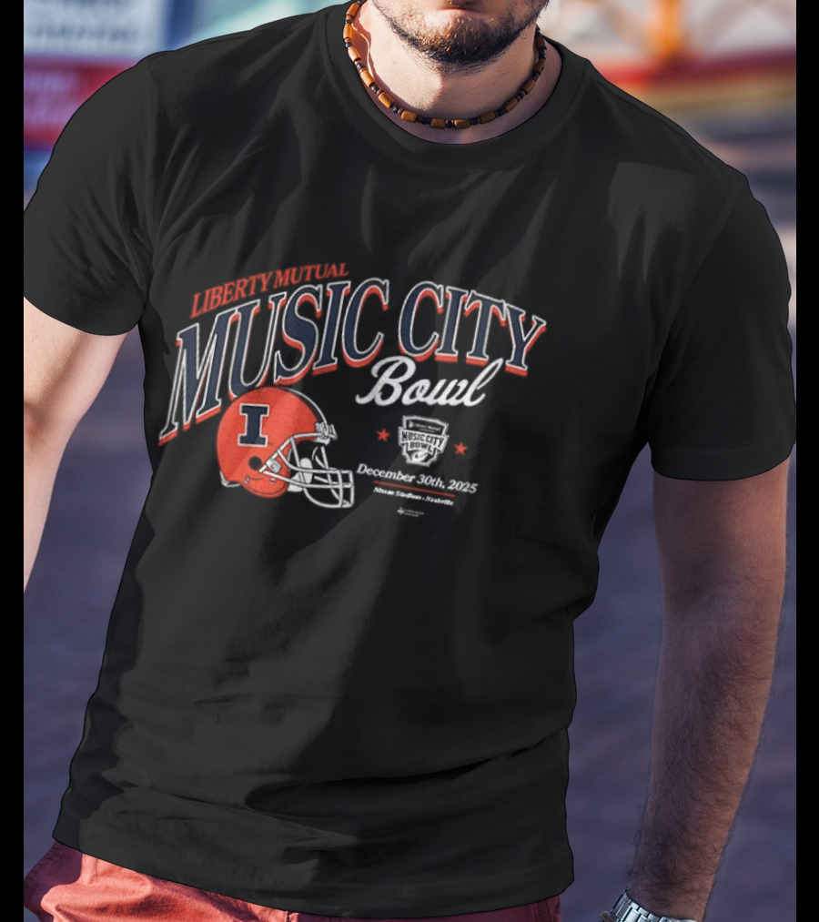 Illinois Fighting Illini Music City Bowl December 30 2025 Football Champs T-Shirt