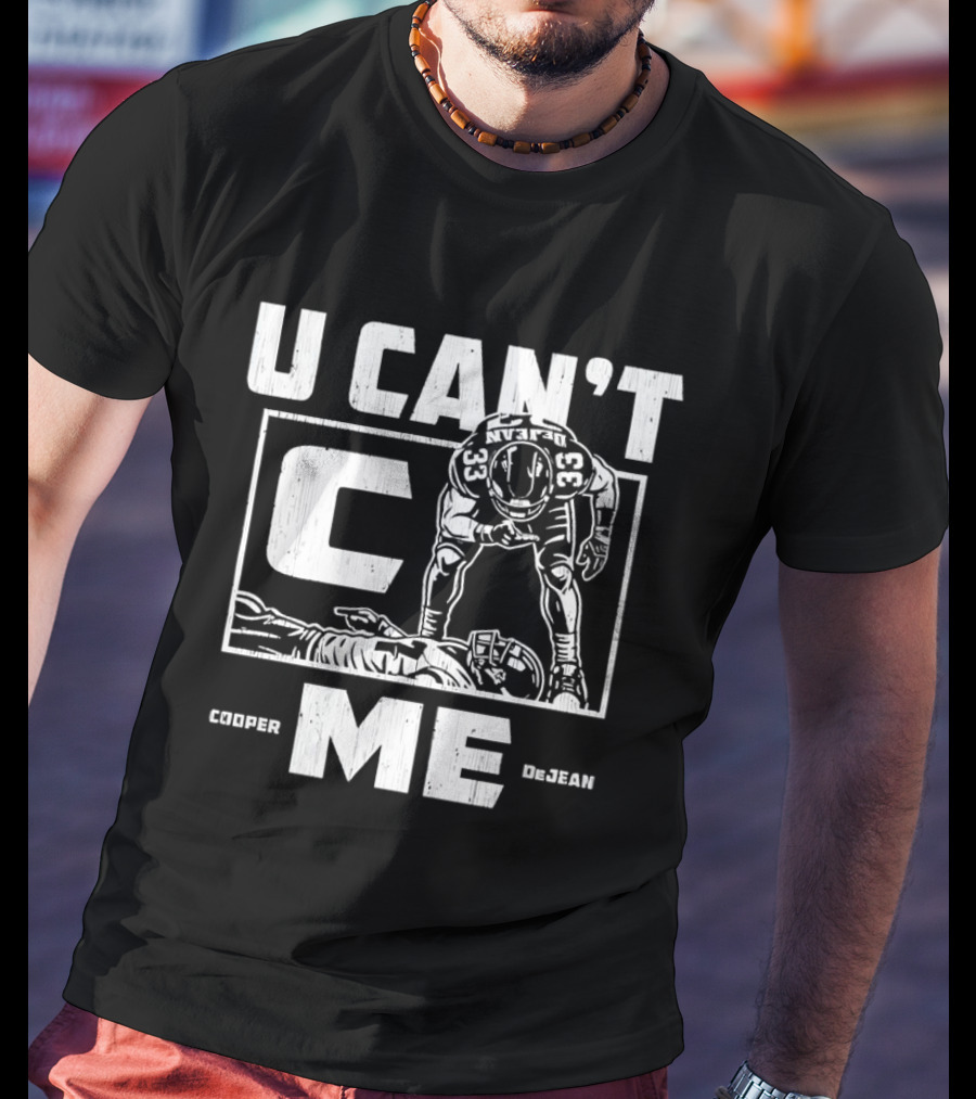 Philadelphia Eagles Cooper DeJean U Cant C Me Football Player T-Shirt