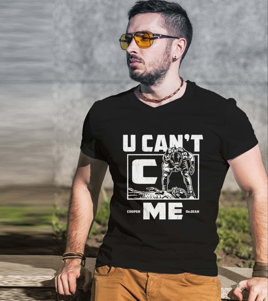 Philadelphia Eagles Cooper DeJean U Cant C Me Football Player T-Shirt