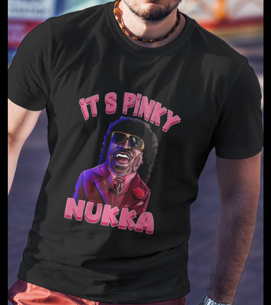 IT'S PINKY NUKKA Cartoon Vintage Style Afro Retro Suit Sunglasses T-Shirt