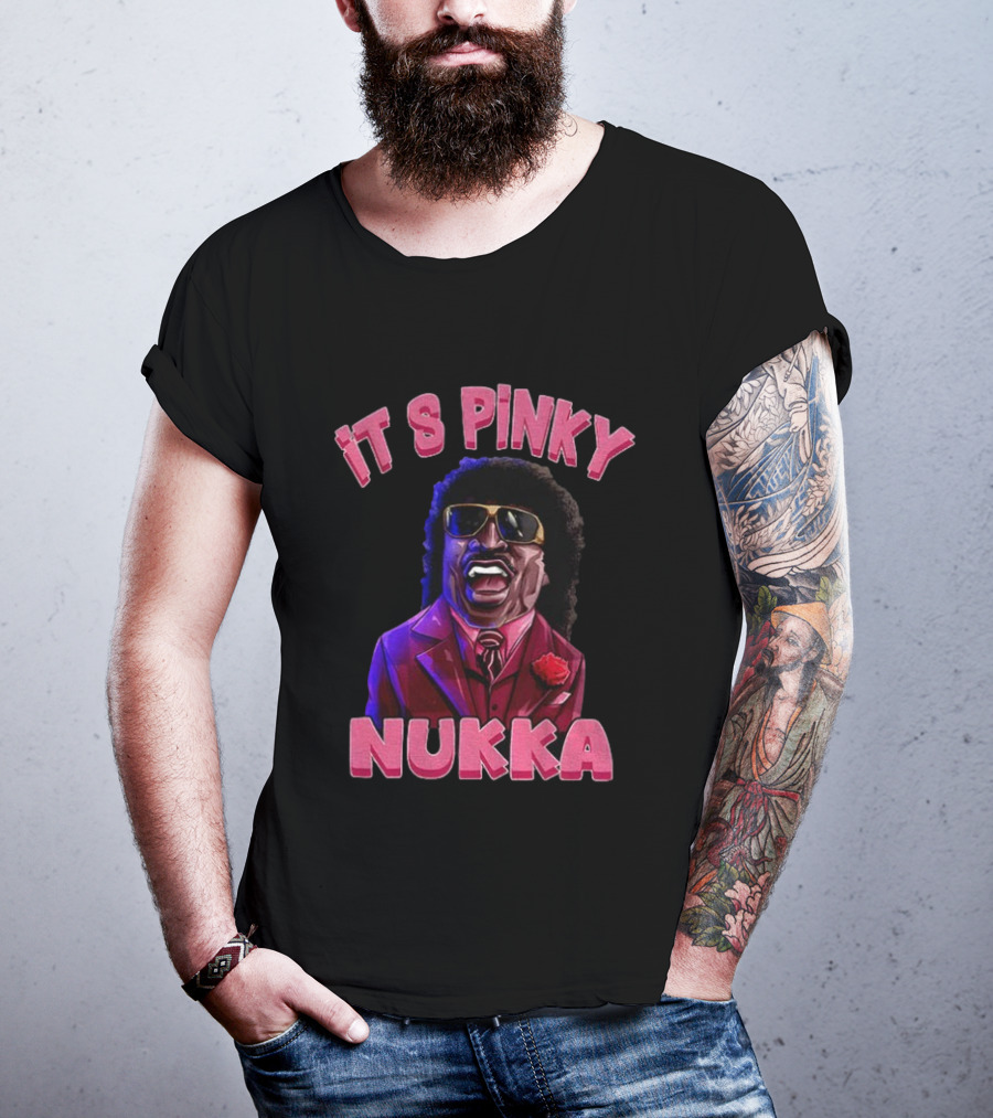 IT'S PINKY NUKKA Cartoon Vintage Style Afro Retro Suit Sunglasses T-Shirt