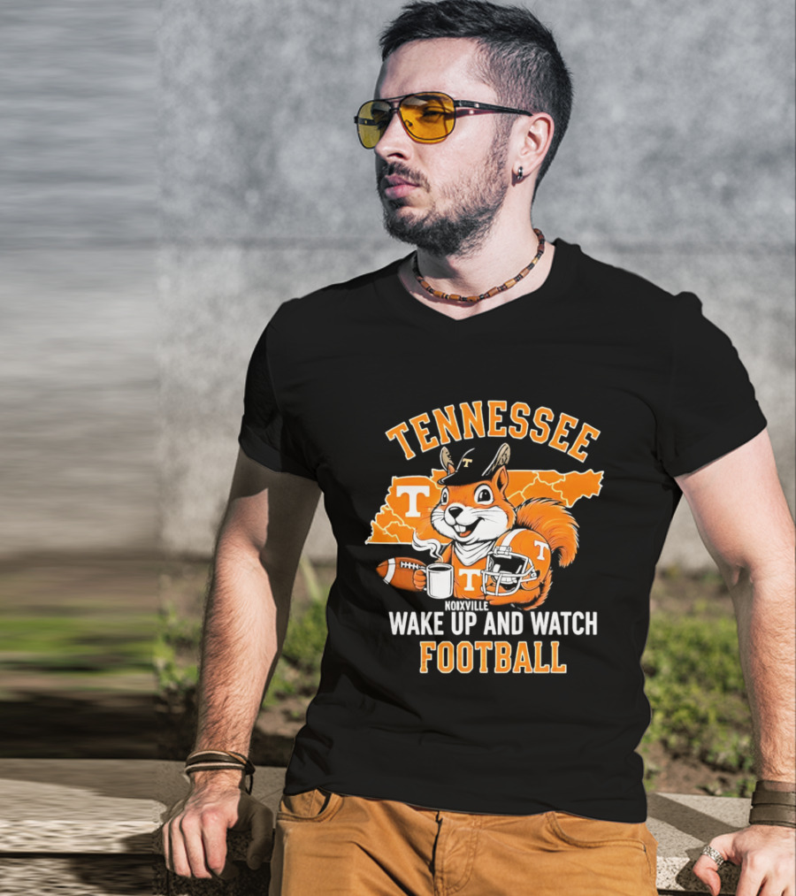 Tennessee Volunteers Wake Up And Football Squirrel T-Shirt