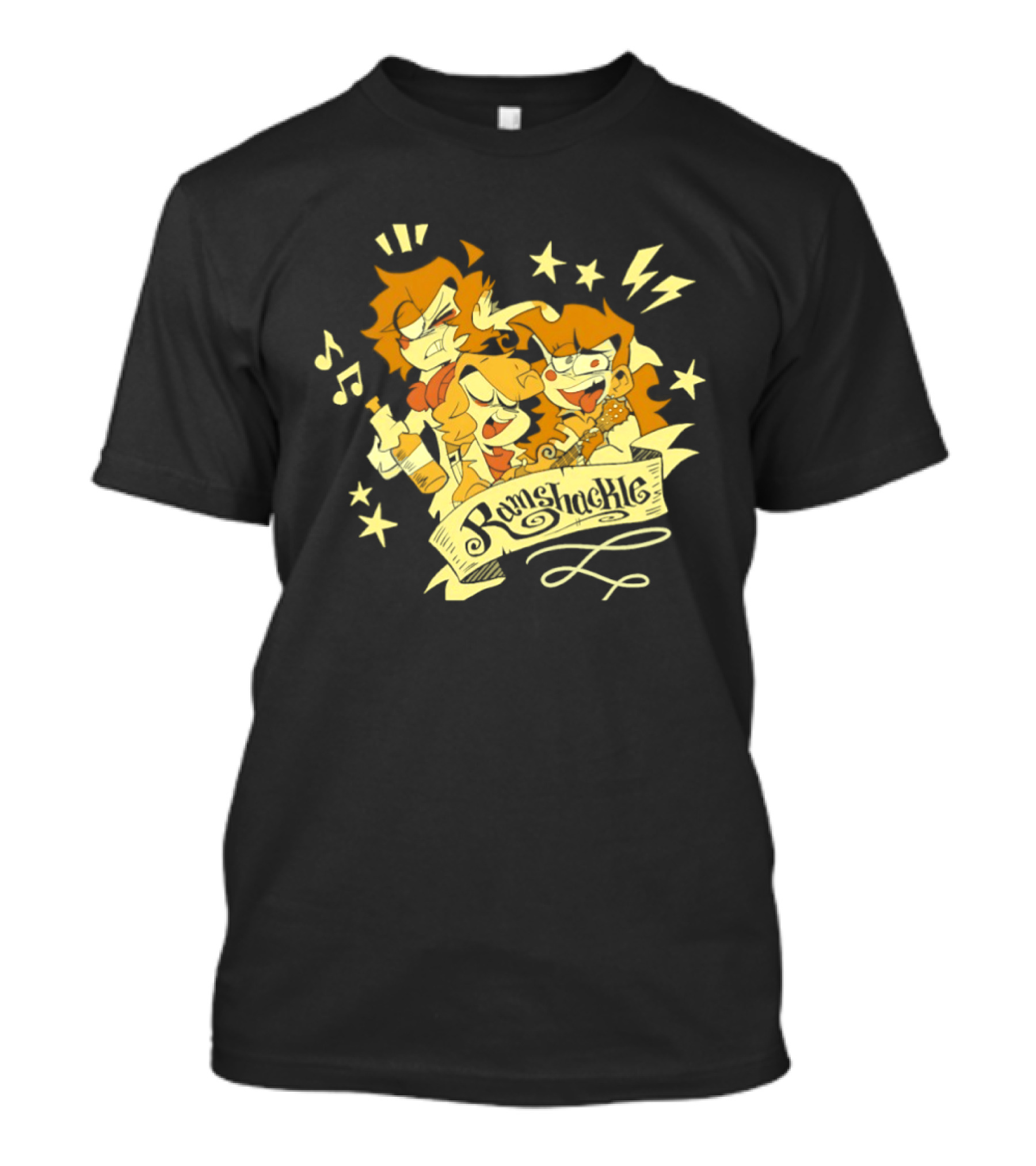 Ramshackle The Animated Pilot Stars Music Lightning Cartoon T-Shirt