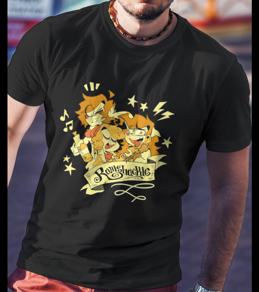 Ramshackle The Animated Pilot Stars Music Lightning Cartoon T-Shirt