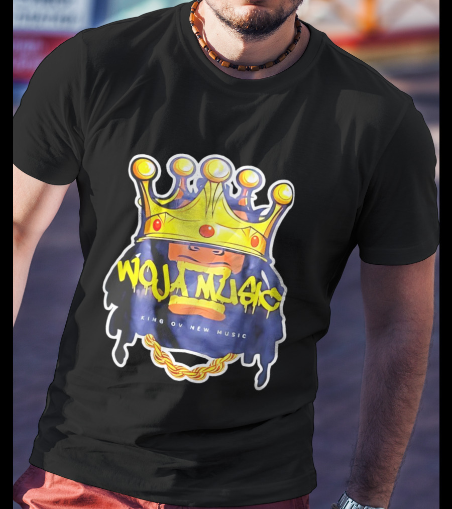 Woja Music King Ov New Music Crowned Gorilla Gold Chain T-Shirt