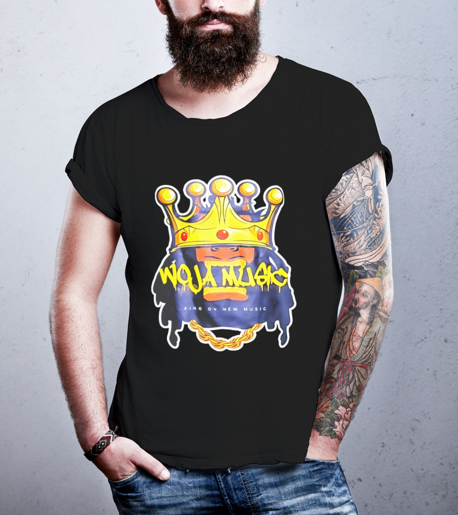 Woja Music King Ov New Music Crowned Gorilla Gold Chain T-Shirt