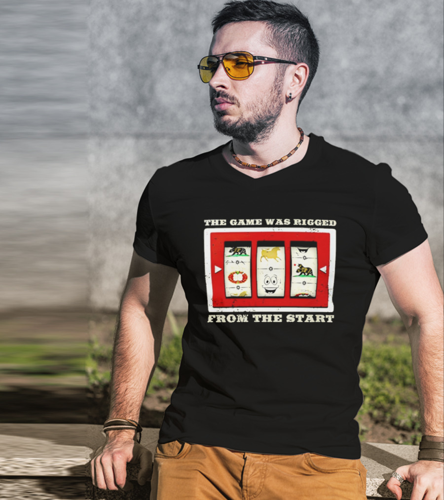 The Game Was Rigged From The Start Slot Machine Vintage Look T-Shirt