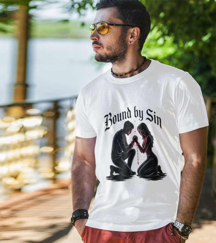 Bound By Sin Couple Chain Embrace T-Shirt
