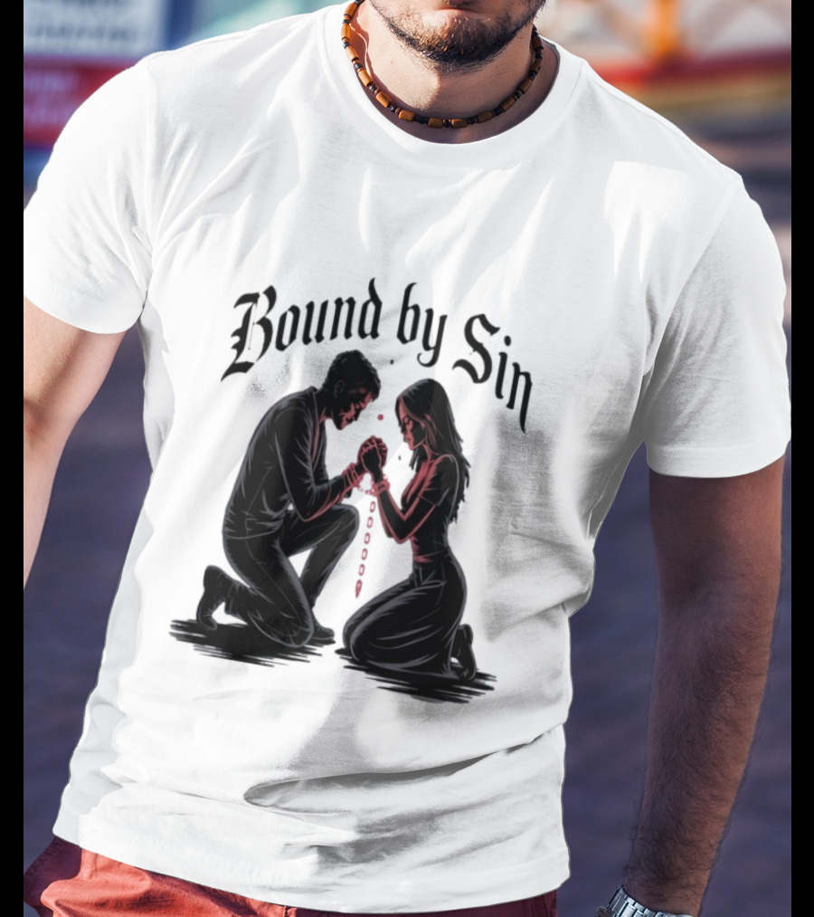 Bound By Sin Couple Chain Embrace T-Shirt