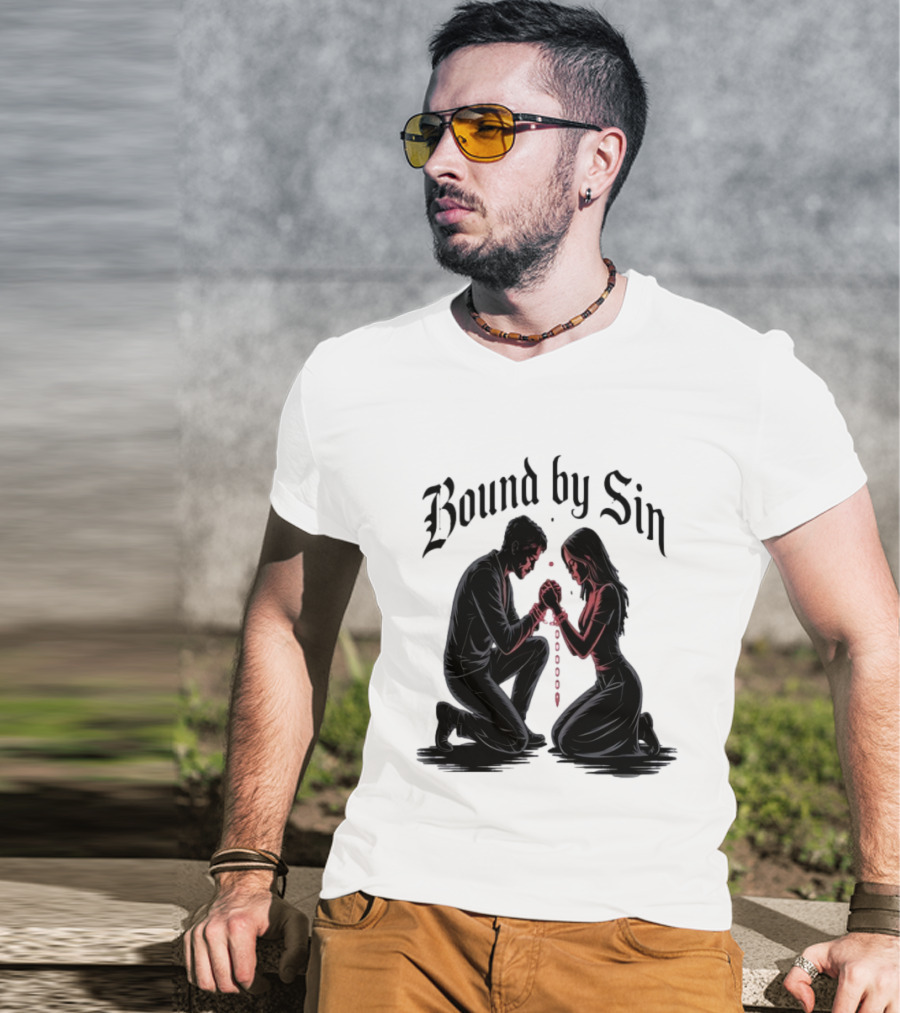 Bound By Sin Couple Chain Embrace T-Shirt