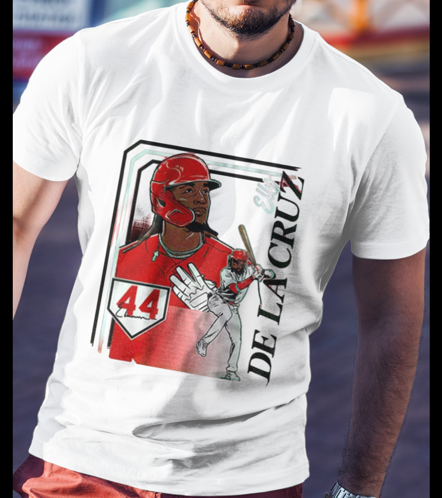 Elly De La Cruz Number 44 Reds Collage Frame MLB T-Shirt