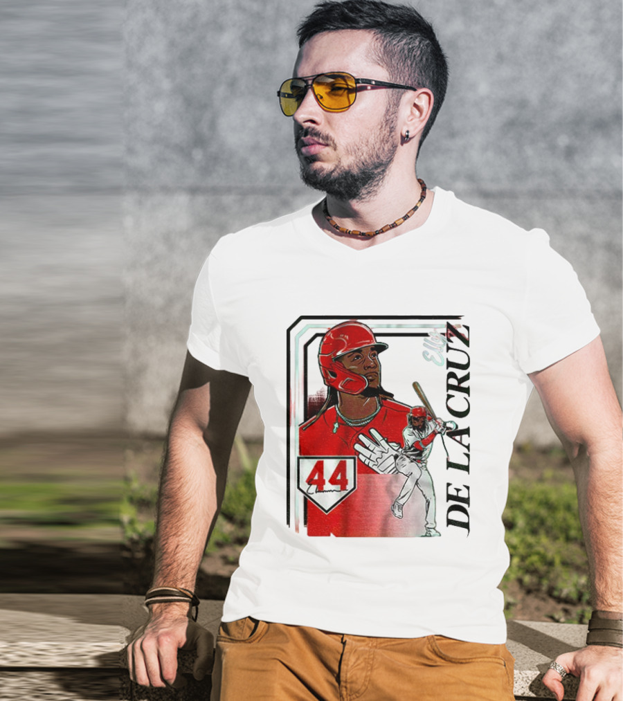 Elly De La Cruz Number 44 Reds Collage Frame MLB T-Shirt