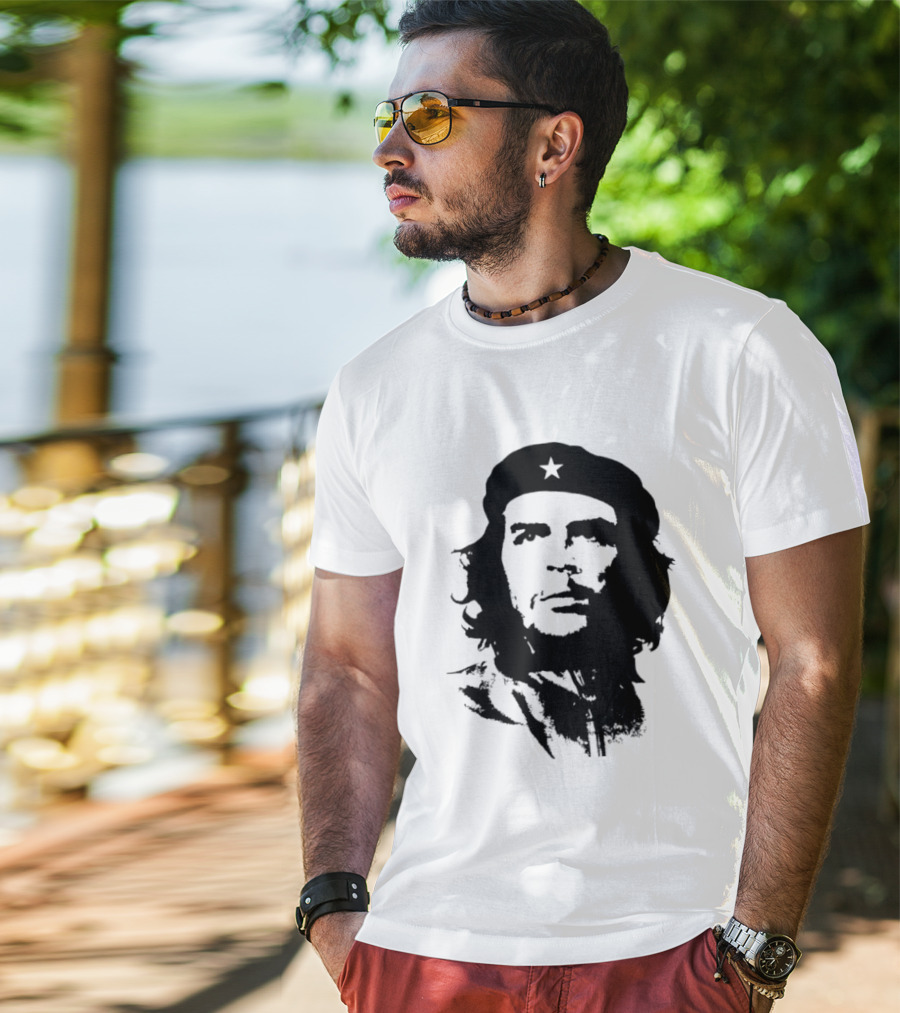 Che Guevara Big Head Argentine Marxist Revolutionary Iconic Stencil T-Shirt
